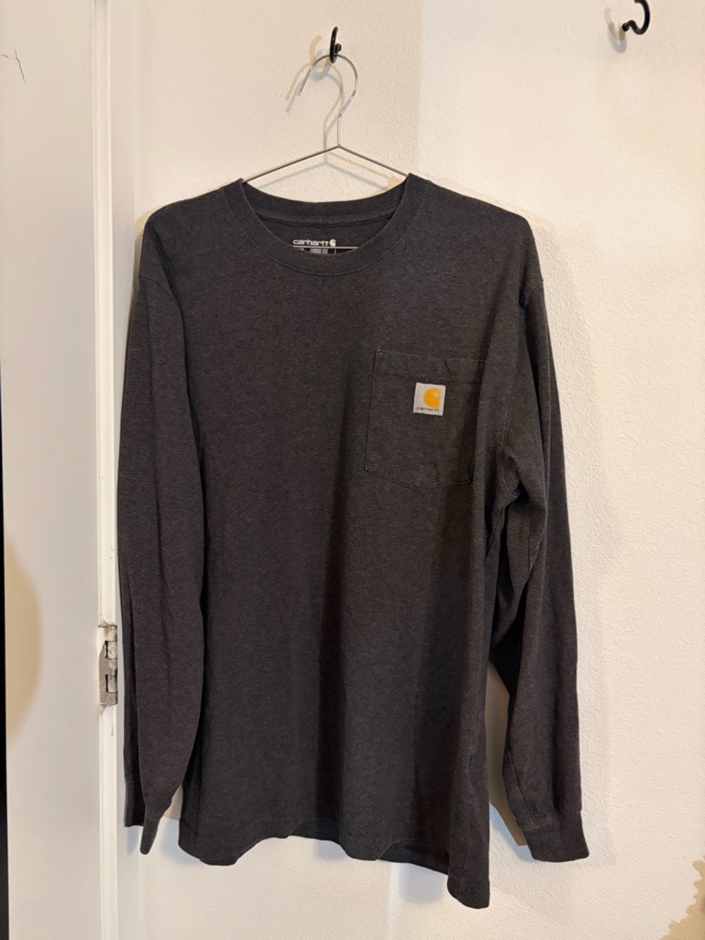 Carhartt Dark Charcoal Long Sleeve Crewneck Tee